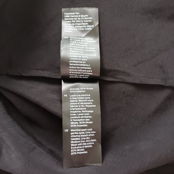 COS RACER-NECK SLEEVELESS SIDE-SEAM POCKETS MIDI BLACK MODAL-BLEND DRESS US 6 - Picture 10 of 14